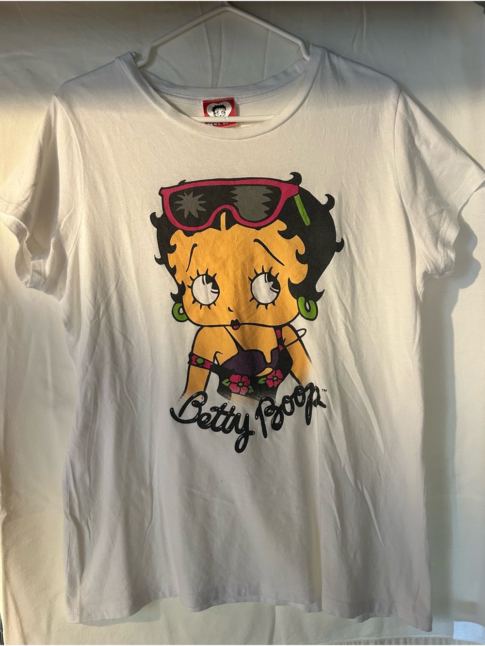 Betty Boop T-Shirt Blanc XL Femme Officiel Vintage Style